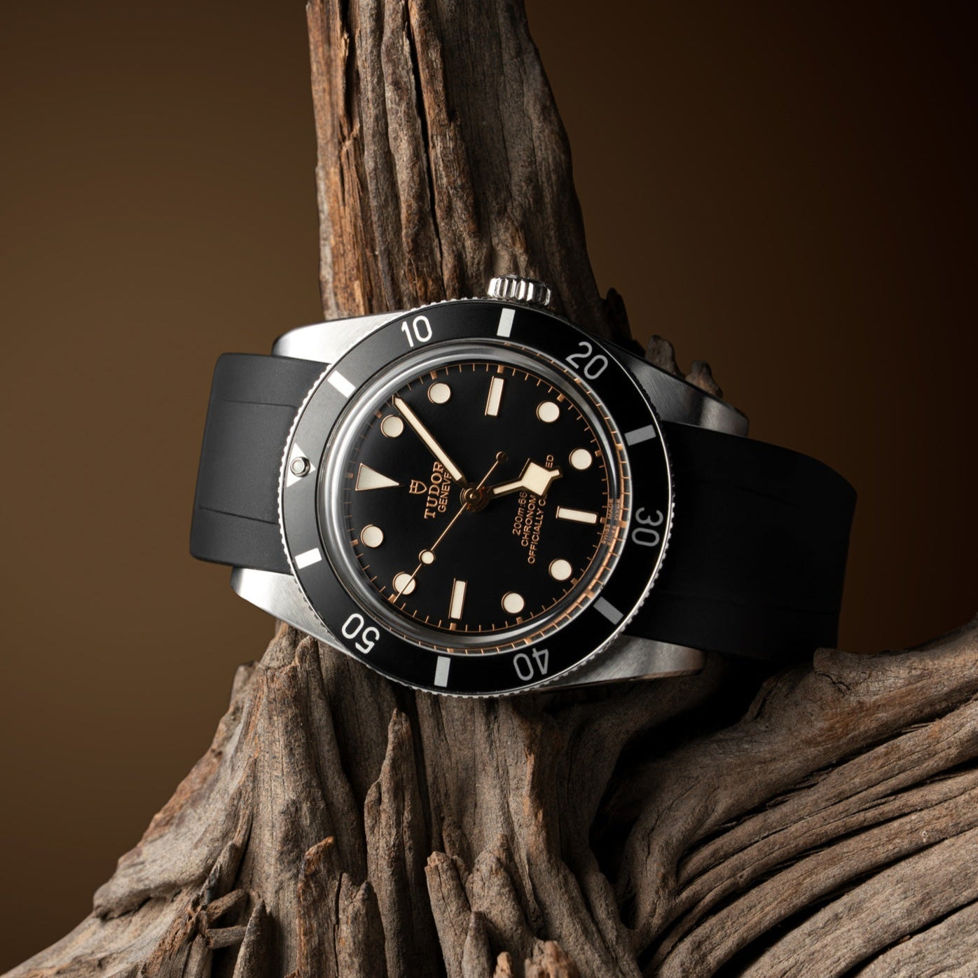 Pro Rubber Strap For Tudor Black Bay 54- Black