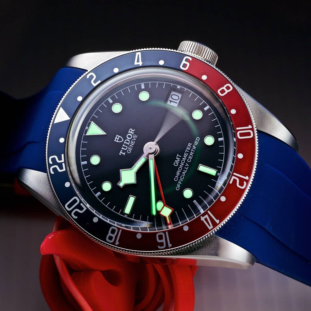 Blue Rubber Strap for Tudor Black Bay