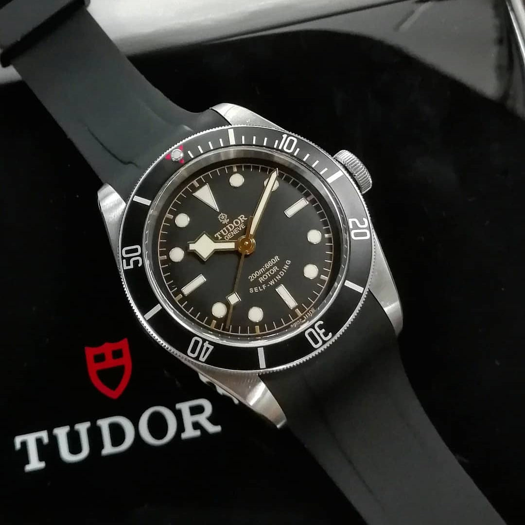 Tudor Black Bay Rubber Strap - Black