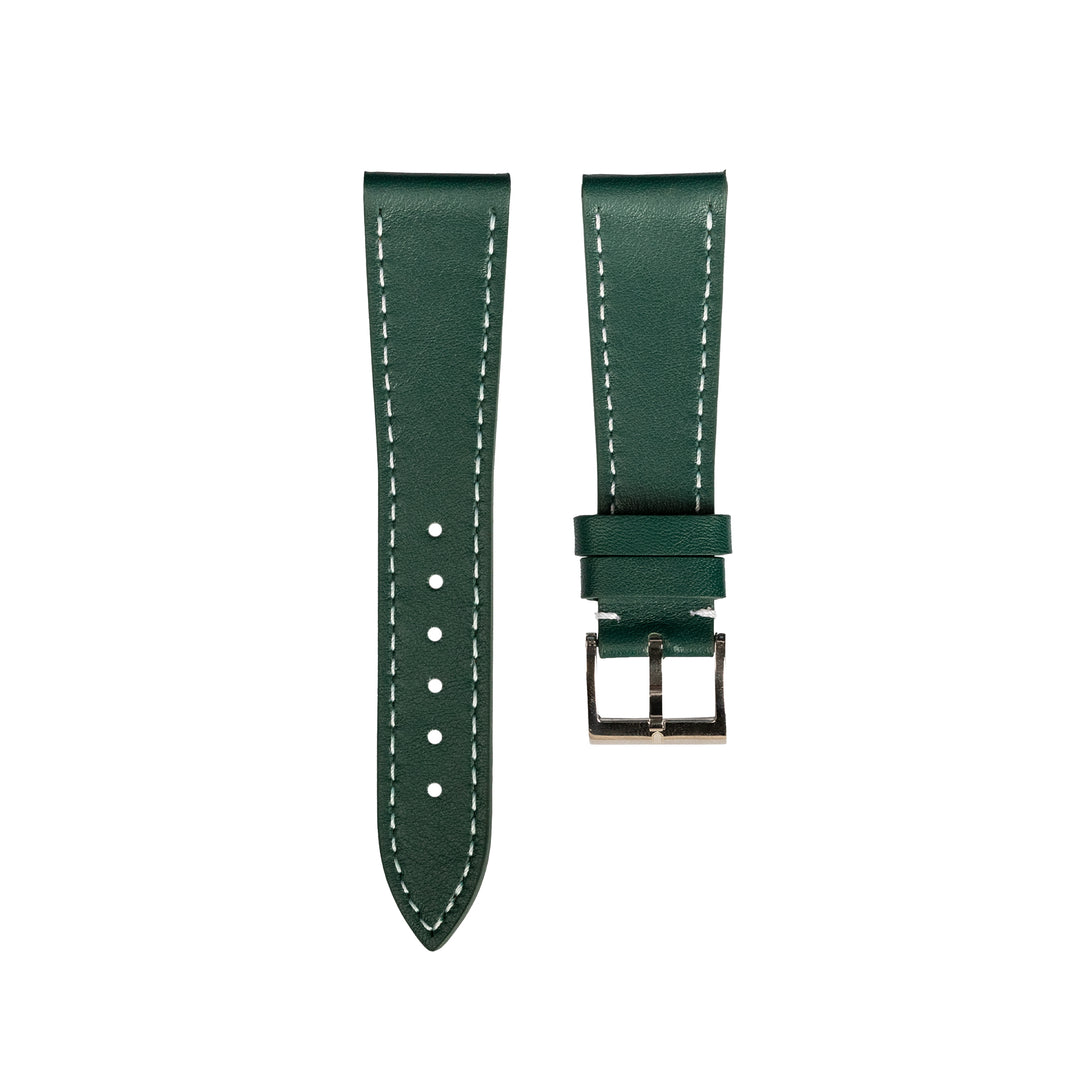 Two Green Leather Strap