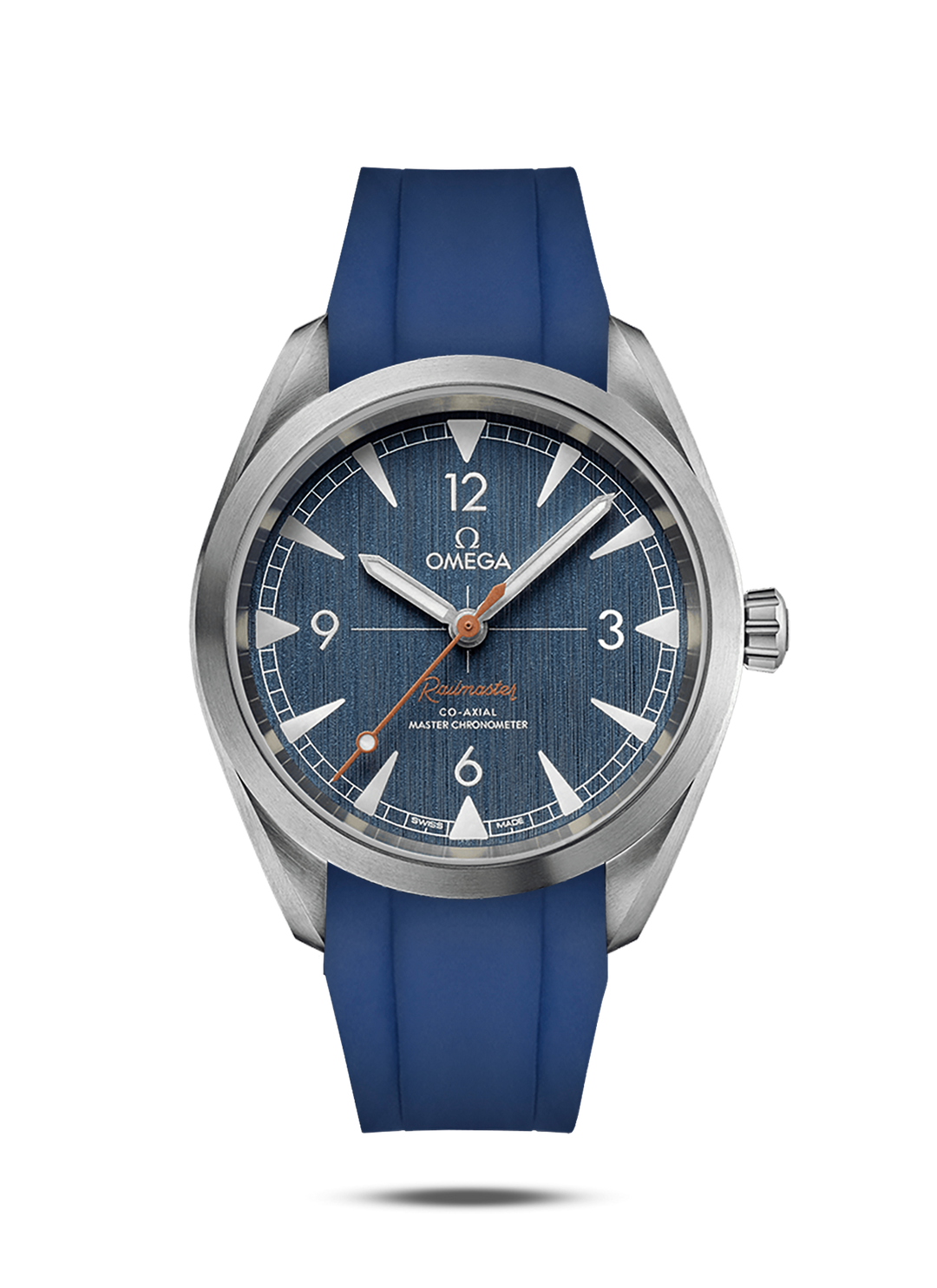 Blue Rubber Strap for Omega Railmaster