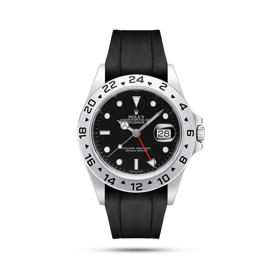 Integrated Rubber Strap For Explorer II - Black