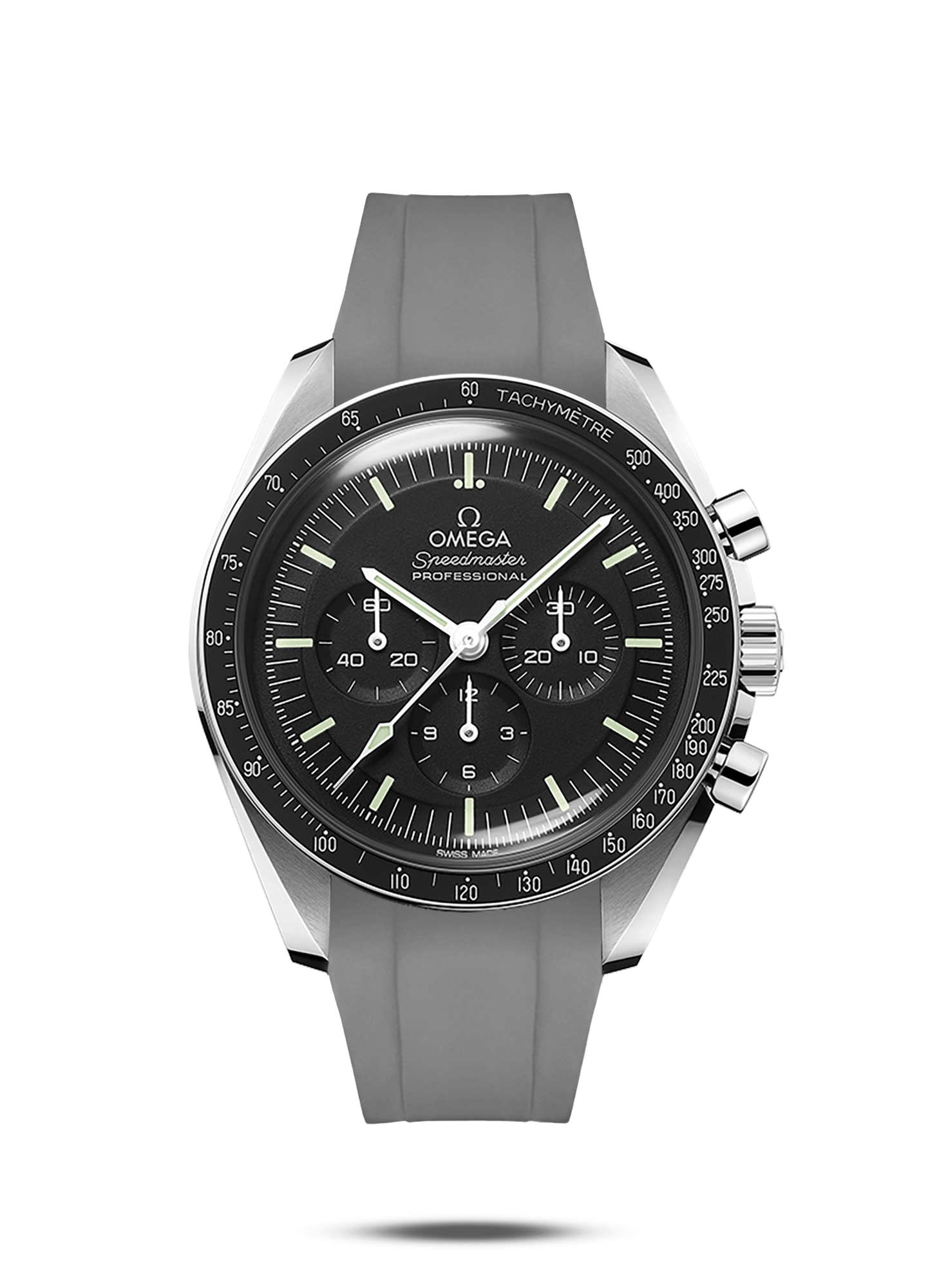 Gray Rubber Strap for Omega Speedmaster Professional