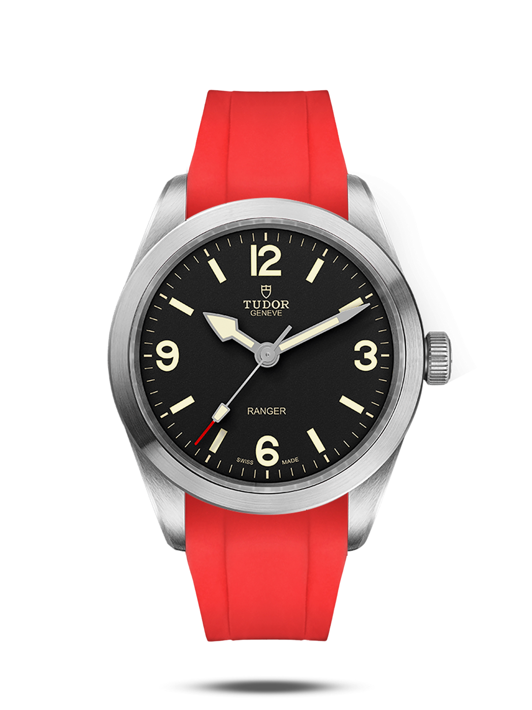 Tudor Ranger with Red Rubber Strap