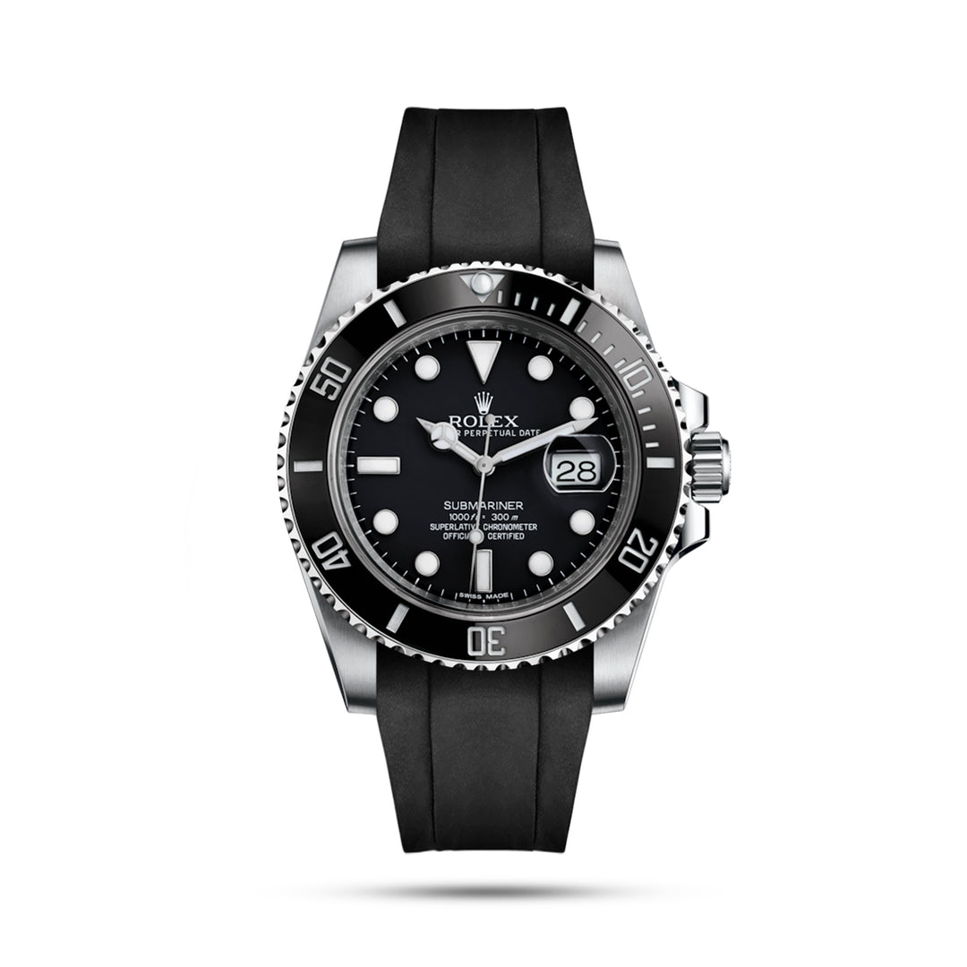 Submariner Black Rubber Strap